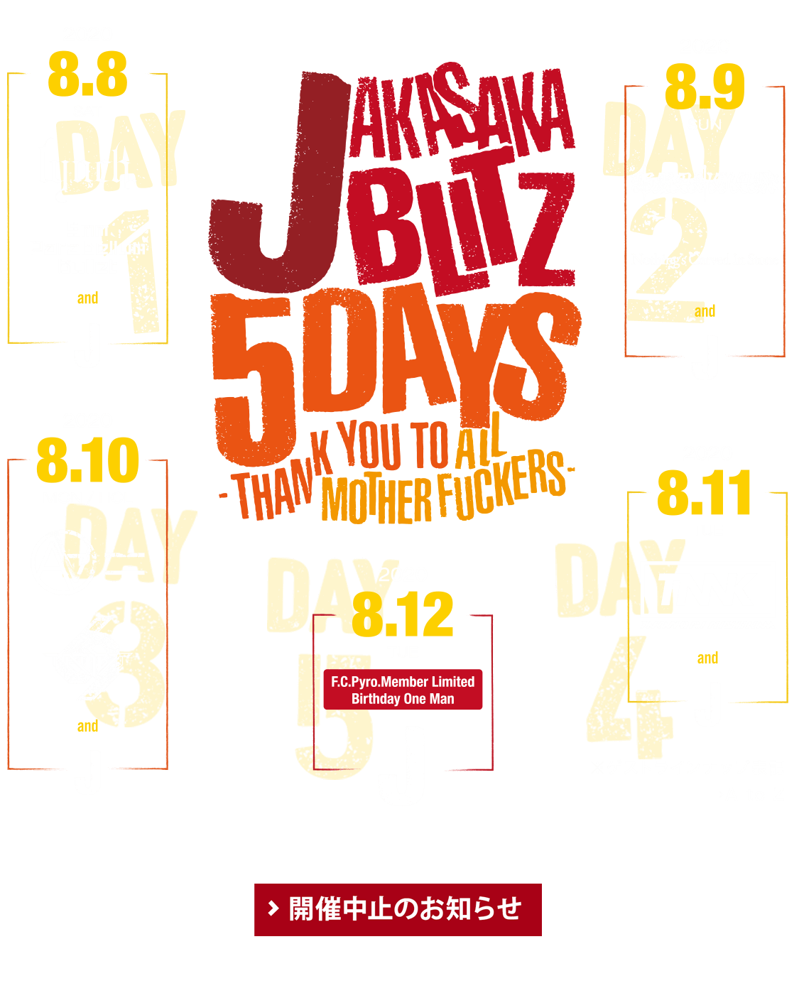J AKASAKA BLITZ 5DAYS -THANK YOU TO ALL MOTHER FUCKERS-